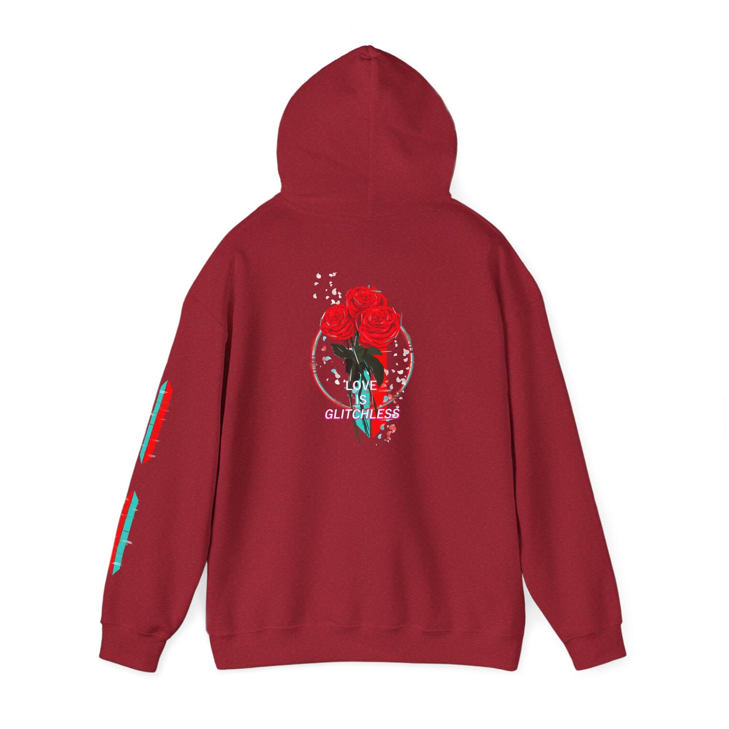 "Glitchless Love" Sweatshirt with Roses Design