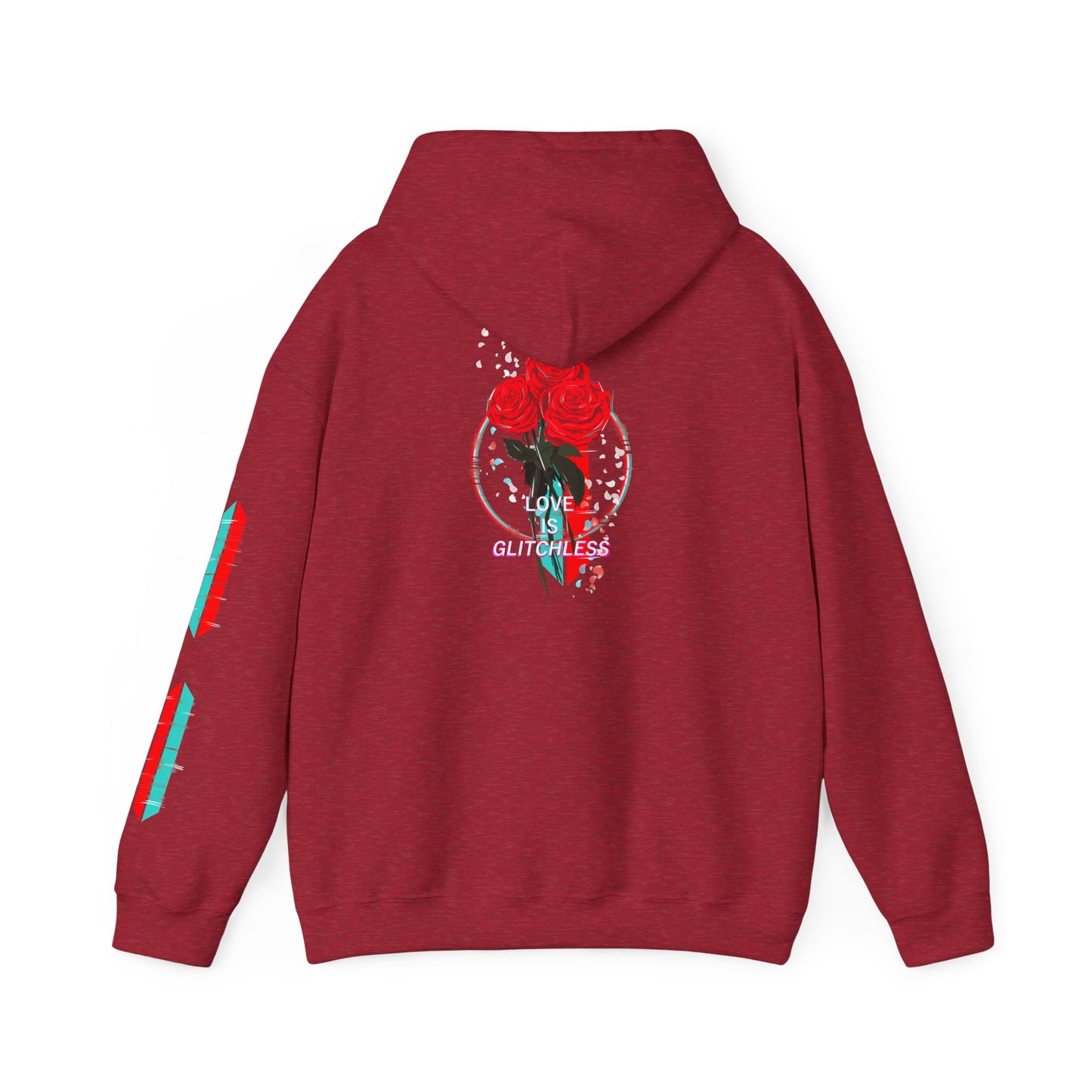 "Glitchless Love" Sweatshirt with Roses Design