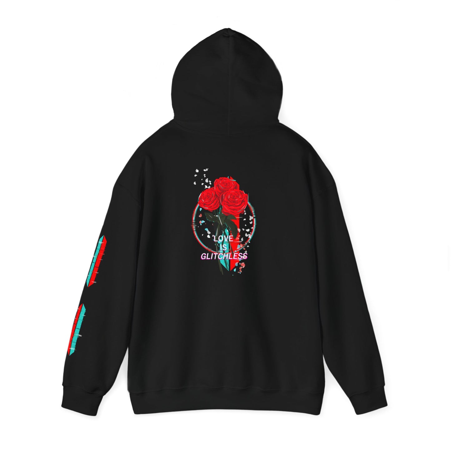 "Glitchless Love" Sweatshirt with Roses Design