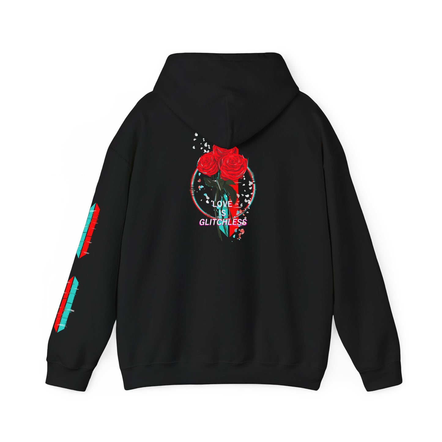 "Glitchless Love" Sweatshirt with Roses Design