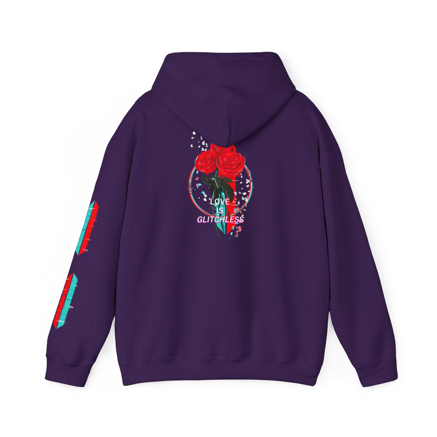 "Glitchless Love" Sweatshirt with Roses Design