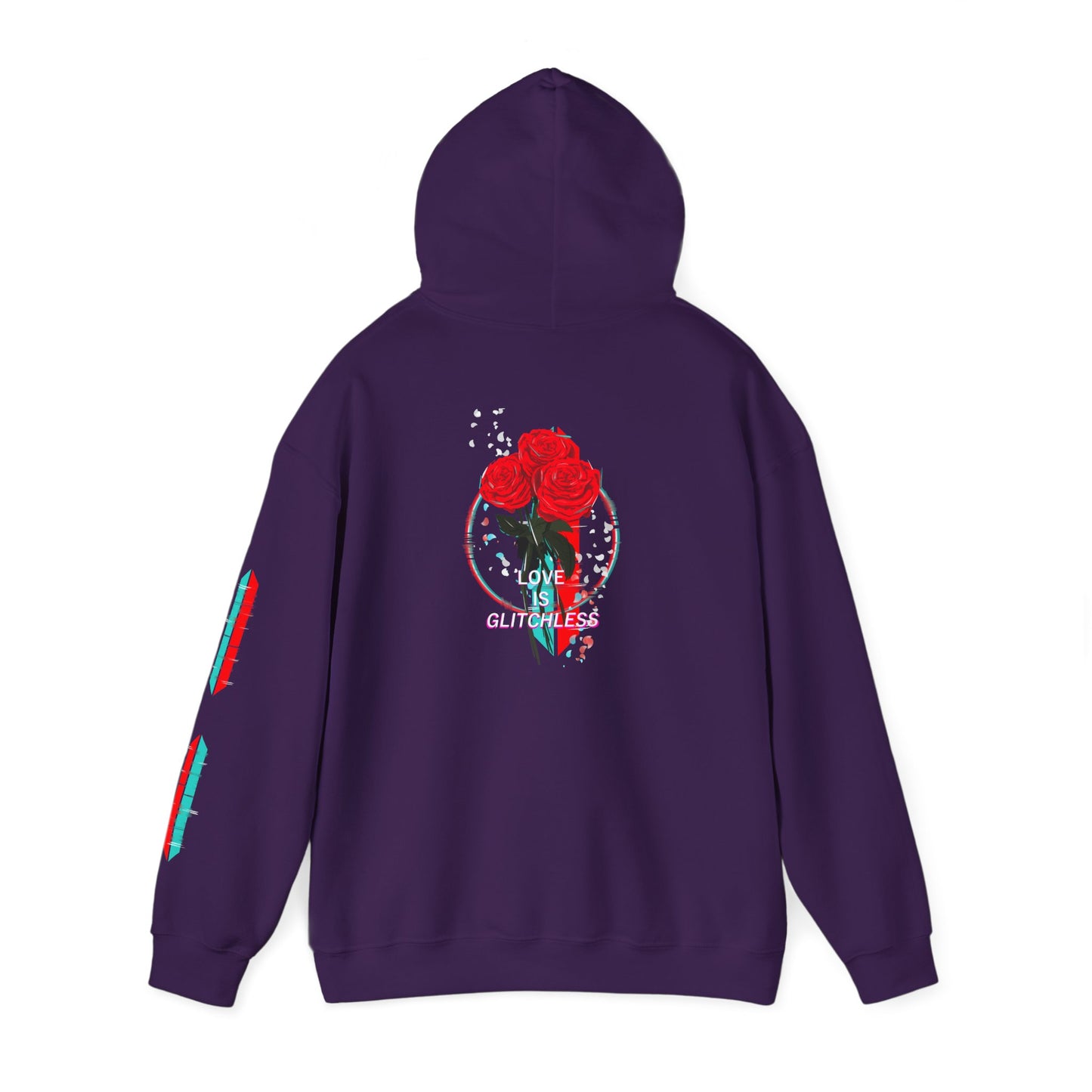 "Glitchless Love" Sweatshirt with Roses Design